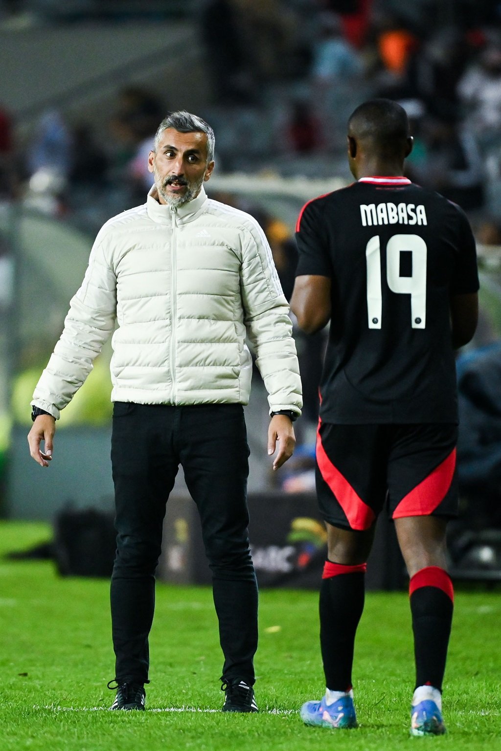 JOHANNESBURG, SOUTH AFRICA - AUGUST 23:  Jose Riveiro, head coach of Orlando Pirates during the CAF Champions League, First Preliminary Round, 2nd Leg match between Orlando Pirates and Disciples FC at Orlando Stadium on August 23, 2024 in Johannesburg, South Africa. (Photo by Alche Greeff/Gallo Images)