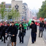 Thousands protest in Brussels as EV troubles threaten Audi plant