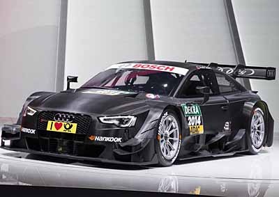 <b>AERO TWEAKS FOR DTM RACER:</b>Audi has unveiled its new DTM championship car at the 2014 Geneva auto show with an almost totally new aero package. <i>Image: AUDI</i>