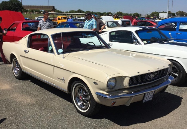 <B>A CLASSIC TALE:</B> Classic cars like this Ford Mustang were on show at the annual 'Classic Car Show' held at Nasrec, Gauteng. <I>Image: Instagram / Dries van der Walt</I>