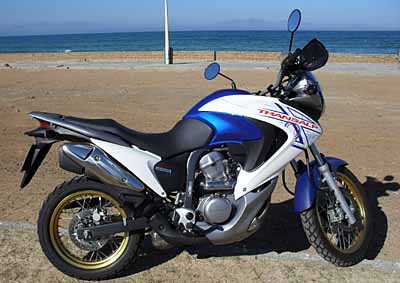 VERY EASY RIDER: Honda’s 2011 TransAlp, a go-anywhere (bar the really rough stuff) bike - and then its limitations would most likely be just the lack of ground clearance.
