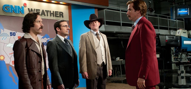 Paul Rudd, Steve Carell, David Koechnerand Will Ferrell in a scene from the movie. (Paramount Pictures)