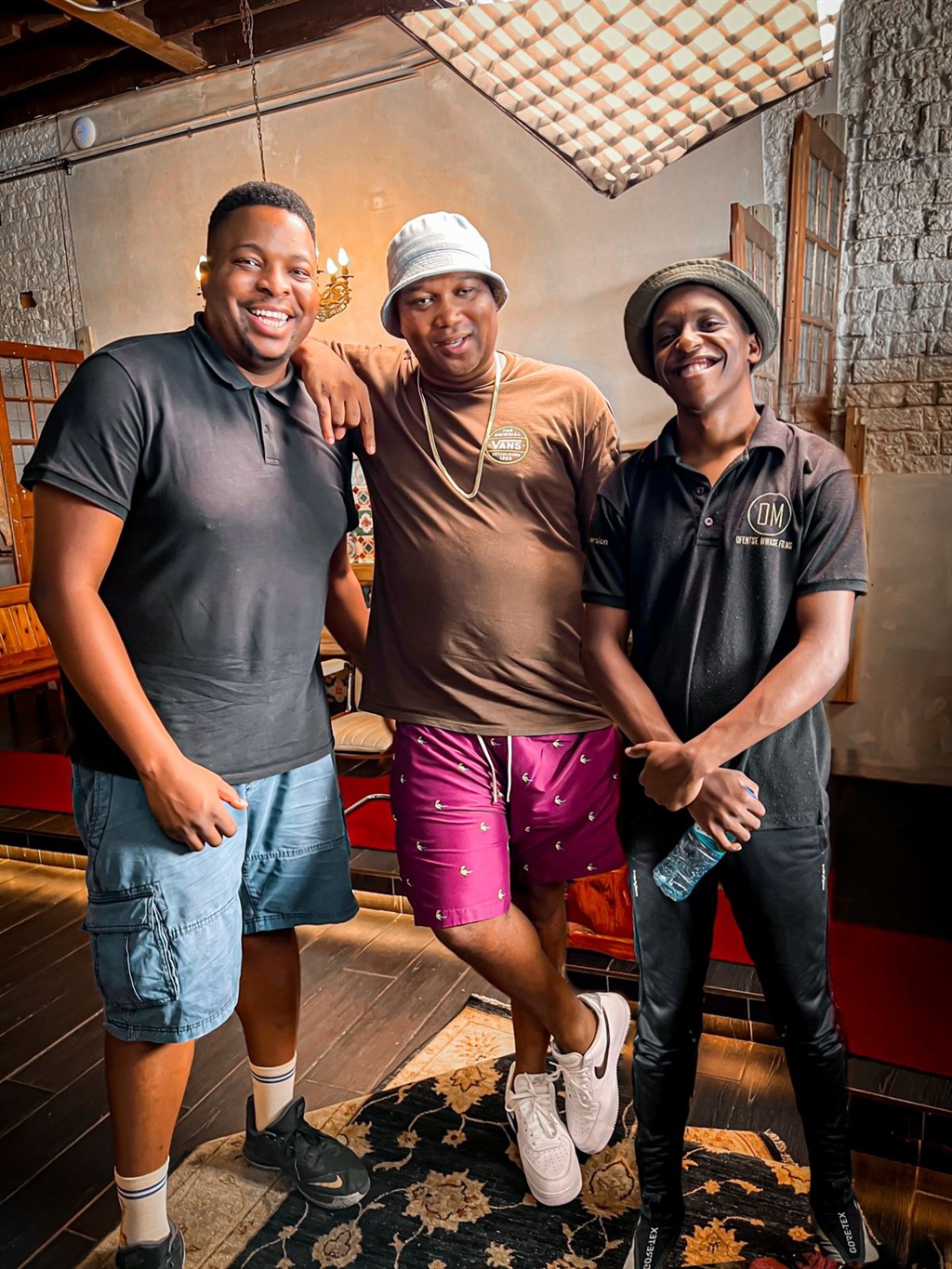 Ofentse Mwase and Big Nuz during the shoot of Pop 