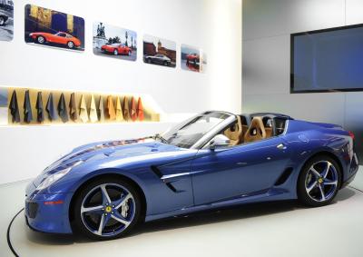 TRUE BLUE: This is Ferrari’s gorgeous Superamerica 45. Goes to show what the company’s designers can do when left to their own devices. 