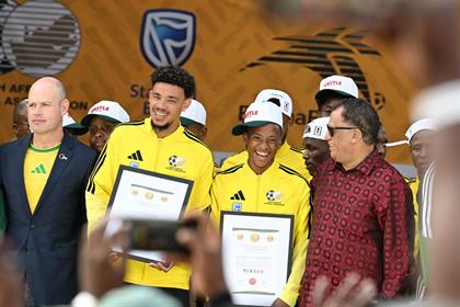 PICS: Bafana get a hero's send-off! | Daily Sun