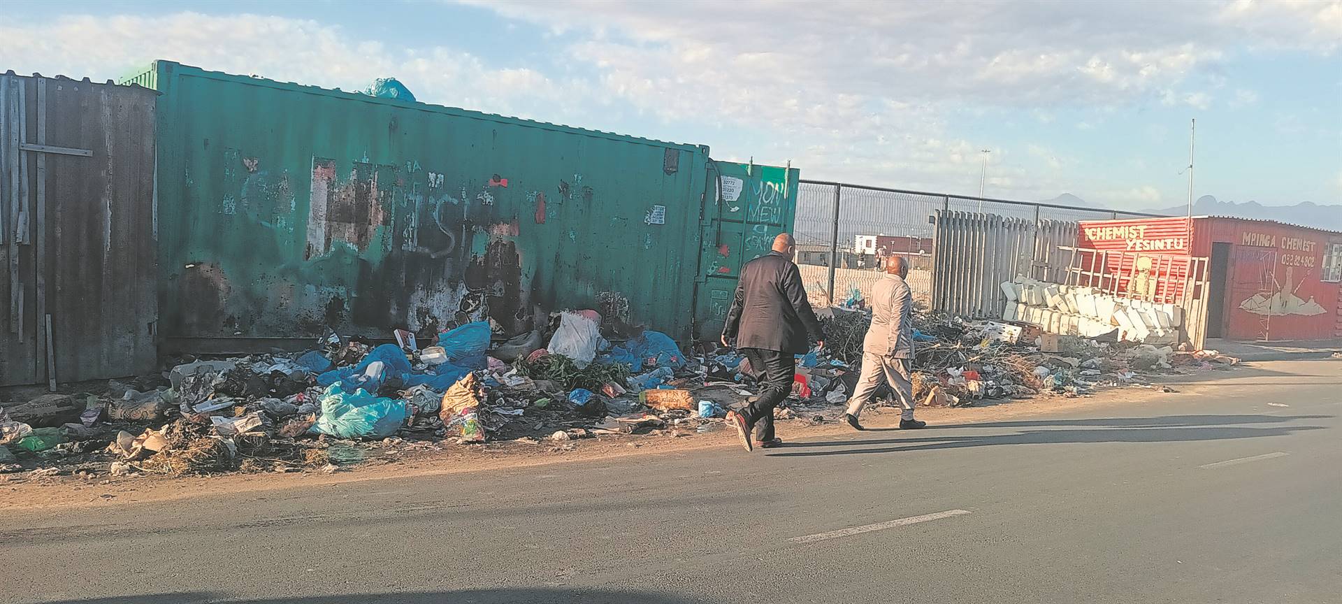 Some of the rubbish piling along Mew Way Road near Endlovini informal settlement in Khayelitsha.PHOTO: UNATHI OBOSE
