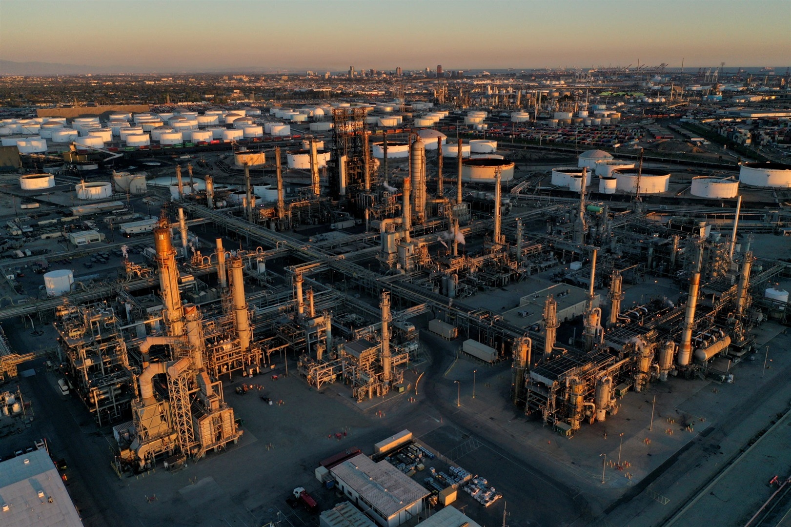 An aerial view of Phillips 66 Company's Los Angeles Refinery in Carson, California. Bing Guan/Reuters
