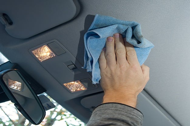 Cleaning a car's interior