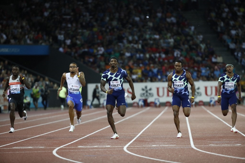 Athletes compete at the Diamond League in Zurich in September. (Alessandro Garofalo/AFP)