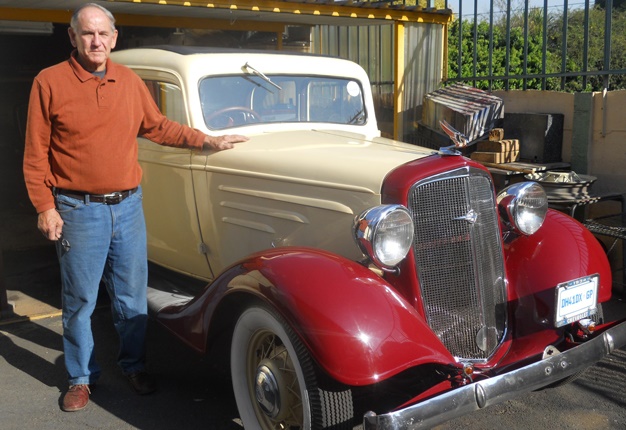 <B>PRIDE AND JOY:</B> Ben van Rooyen with his 1934 Chevrolet. Van Rooyen’s vehicle will feature in a six-part US miniseries based on the life and times of Nelson Mandela. <I>image: QuickPic</I>