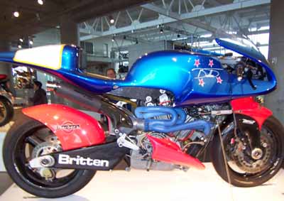 COMPLEX: Britten's exhaust system took 70 hours to build.