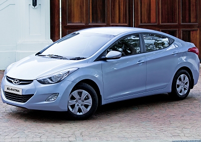 CURVY SEDAN: The Elantra borrows elements from its larger Sonata sibling and comes into its own with a stylish design.