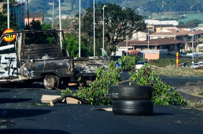 Burnt out cars in Phoenix following violence that has engulfed the community on July 15, 2021 in Durban.