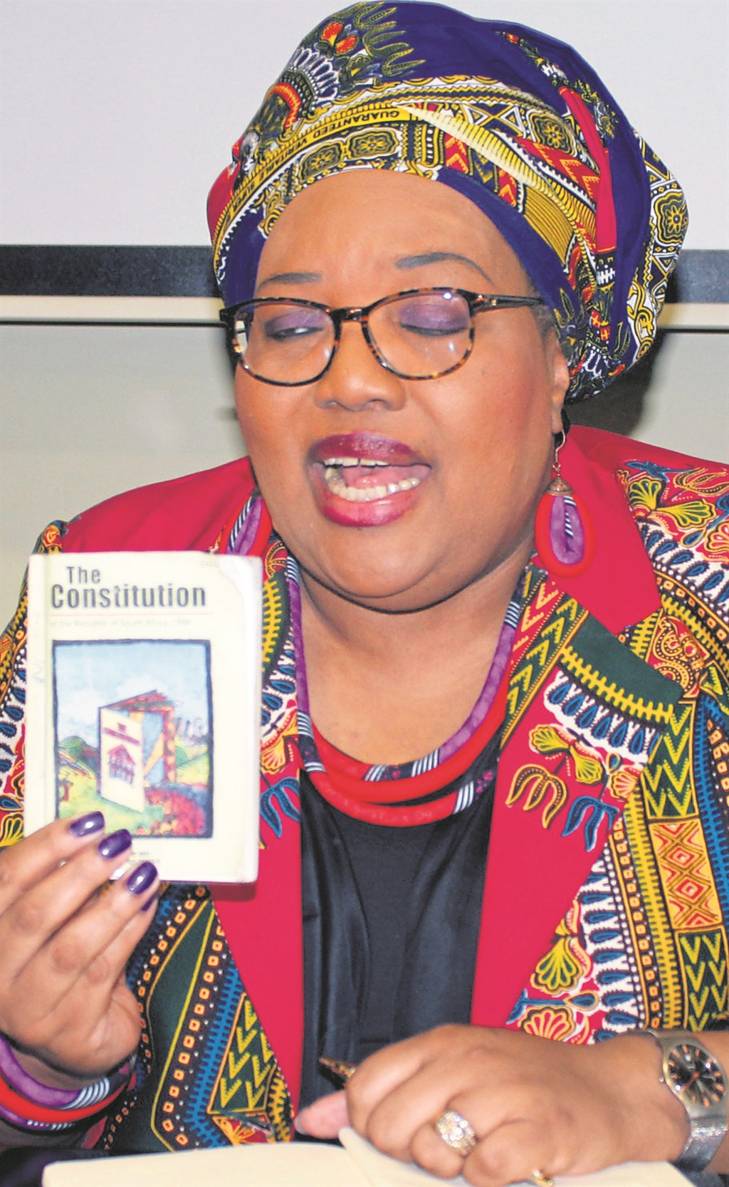  Commission chairwoman Thoko Mkhwanazi-Xaluva says teachers should familiarise themselves with the Constitution.                     Photo by Thabisile Khomo 