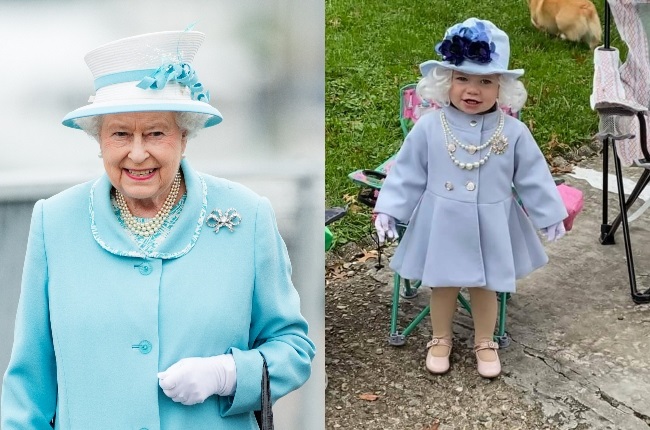 One-year-old Jalayne Sutherland recently received a letter from the queen after dressing up like her for Halloween. (PHOTO: Facebook/Gallo Images/Getty Images)