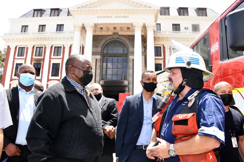 A 51-year-old man has been arrested in connection with the devastating fire at Parliament on Sunday, January 2. Photo: GCIS