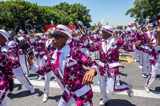 Minstrel troupes, better known as the Klopse parade, celebrate the Tweede Nuwe Jaar in Cape Town.