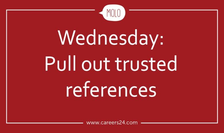 Make sure you have a list of trusted references before applying for a new job (Careers24.com)