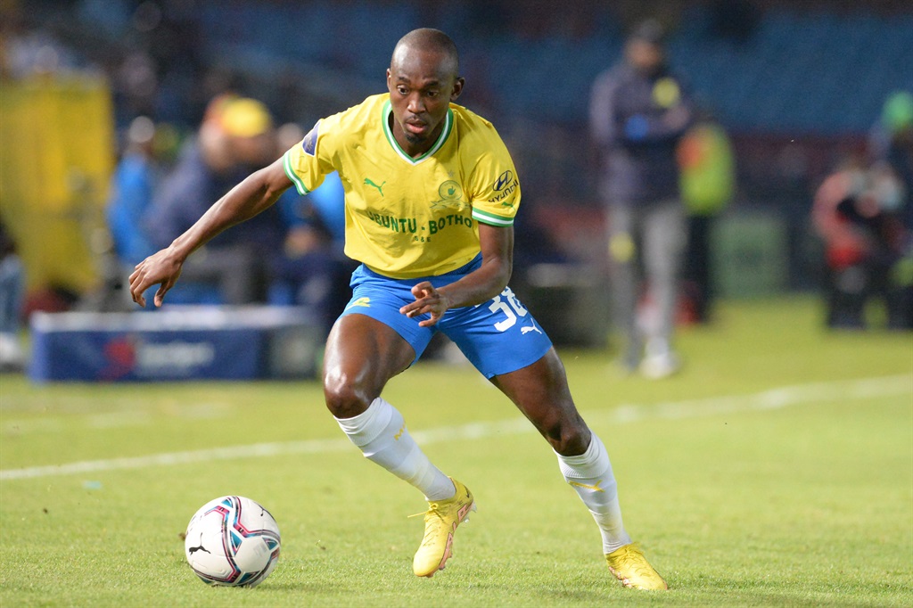 PRETORIA, SOUTH AFRICA - AUGUST 10: Peter Shalulile of Mamelodi Sundowns during the DStv Premiership match between Mamelodi Sundowns and TS Galaxy at Loftus Versfeld Stadium on August 10, 2022 in Pretoria, South Africa. (Photo by Lefty Shivambu/Gallo Images)