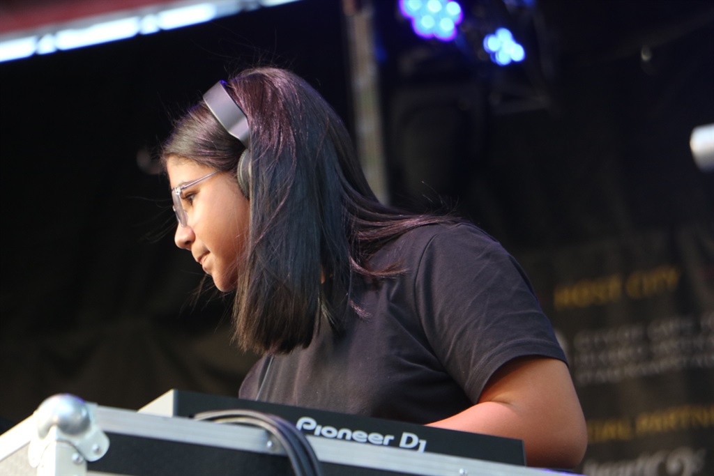 10-year-old DJ Sophia at the Cape Town Internation