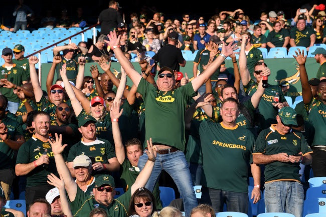Springbok fans (Photo by Lee Warren/Gallo Images)
