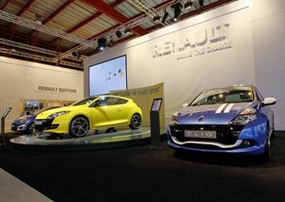 <b>FRENCH HOOLIGANS:</b> The Renault stand is dominated by the loud Megane RS Cup, although its meeker RS siblings pack a punch, too...