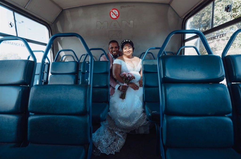 The couple's love story started on board a Cape Town bus.