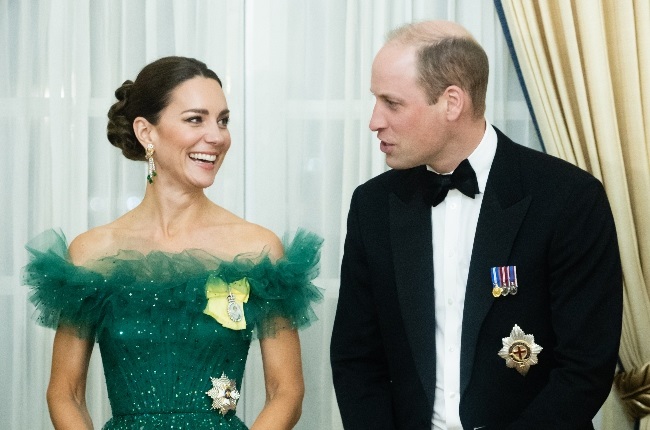 The Duchess of Cambridge and the Duke of Cambridge attend a dinner hosted by the governor General of Jamaica at King's House. (Photo: Getty Images/Gallo Images)
