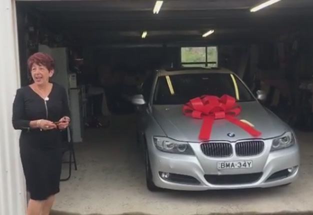 <b> BEAUTIFUL MOMENT: </b> Carol Knust is left speechless after her sons surprised her on Christmas Day with her dream car. <i> Image: Instagram </i>