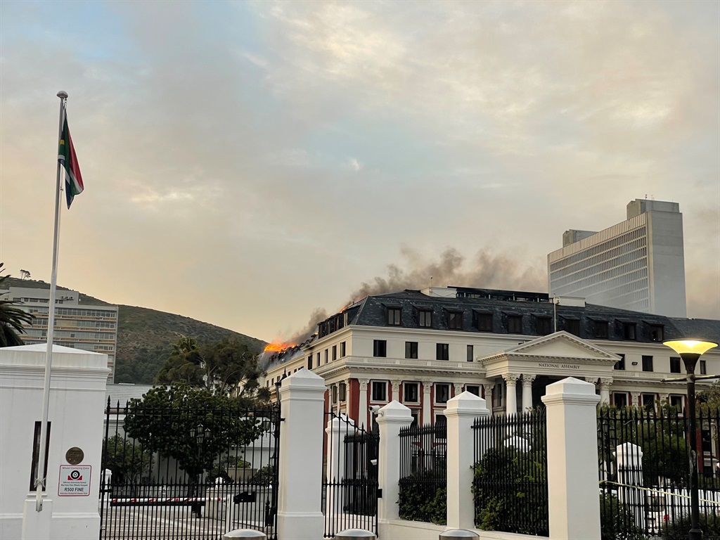 Another fire broke out on the roof of parliament 