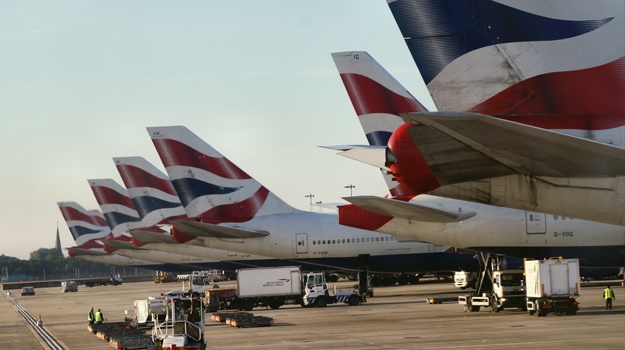 A British Airways aircraft had trouble with its landing gear on Saturday