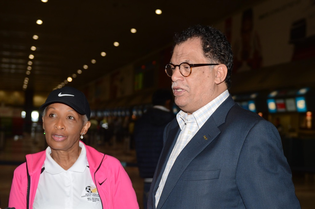 Danny Jordaan and Ria Ledwaba in 2014. The pair are expected to vie for the Safa presidency. Photo: Lefty Shivambu/Gallo Images