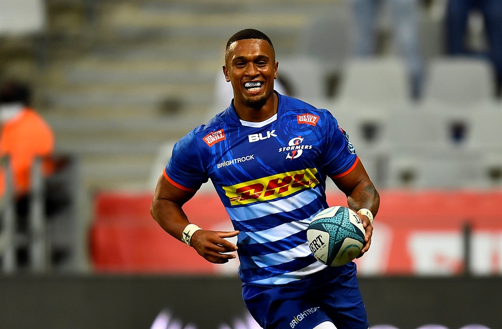  Leolin Zas scored nine tries, making him the top scorer in the United Rugby Championship. Photo: Ashley Vlotman/Gallo Images 