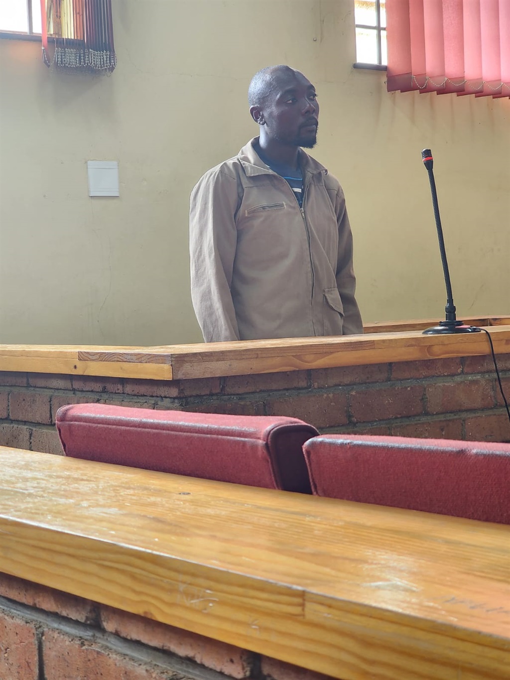 Promise Lebepe (30) who allegedly assaulted a 30-year-old female nurse at Relela Clinic outside Bolobedu, Limpopo on Friday, 21 April has appeared before court. Photo by Judas Sekwela

