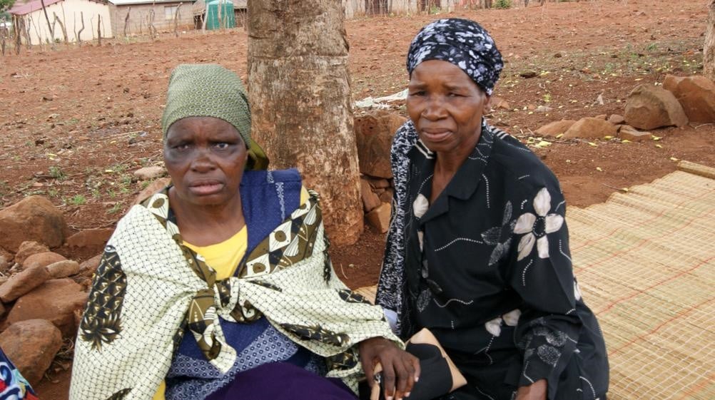 MEN MUST STAY AWAY: 62-year-old virgin Siphiwe Nkalanga (left) with her sister, Joyce Nkalanga, who is worried about her sister’s health.
