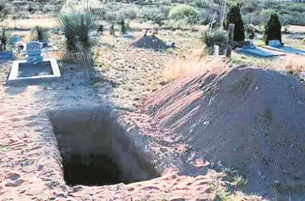 One of the graves from which human remains were stolen in Nelspruit.                         