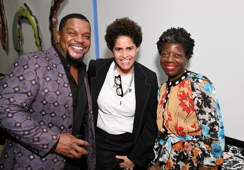 Artists Kehinde Wiley, Julie Mehretu, Director & Chief Curator for The Studio Museum Thelma Golden attends the American Express Art X Platinum With The Studio Museum In Harlem panel on November 17, 2021 at the Museum of Modern Art in New York City. (Photo by Bryan Bedder/Getty Images for American Express)