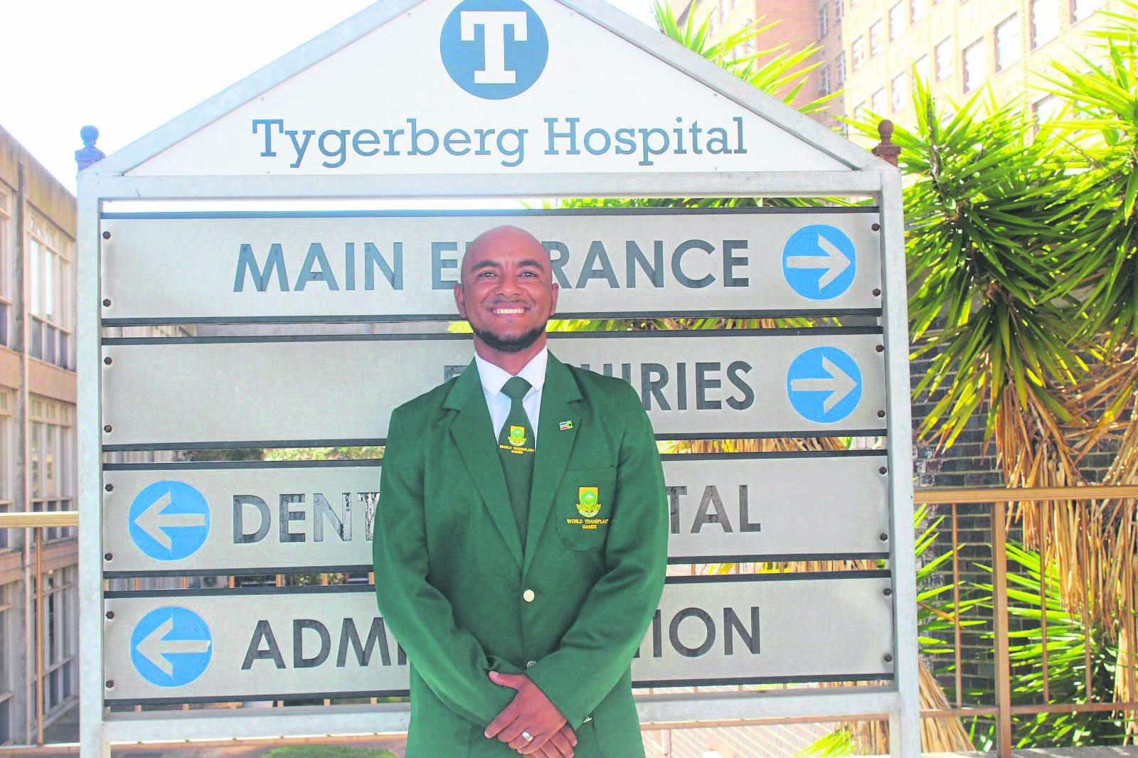 Bradley Arendse (39) from Malmesbury was set to compete in the World Transplant Games but plans fell through due to visa issues.. 