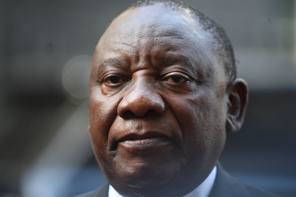 President Cyril Ramaphosa on Monday welcomed an effort to arrest the leaders of both Hamas and Israel on war crimes charges. (Victoria Jones/PA Images via Getty Images)