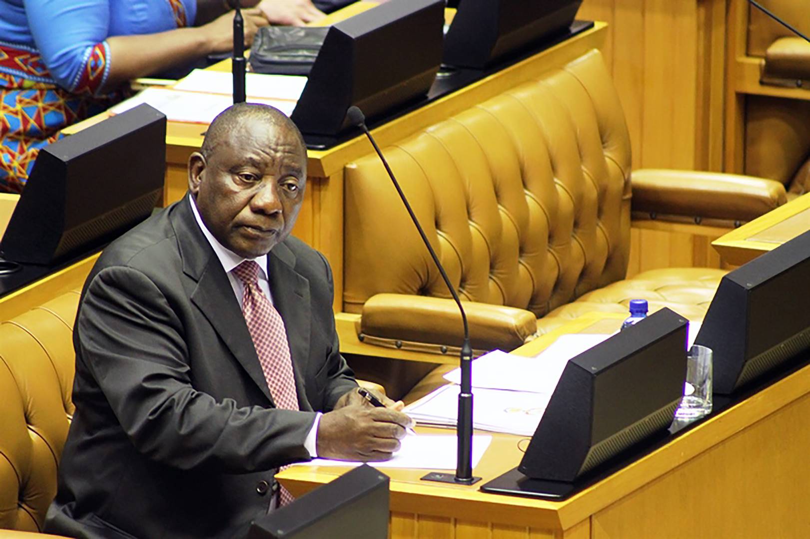 Pres. Cyril Ramaphosa in die parlement. Foto: Daily Sun
