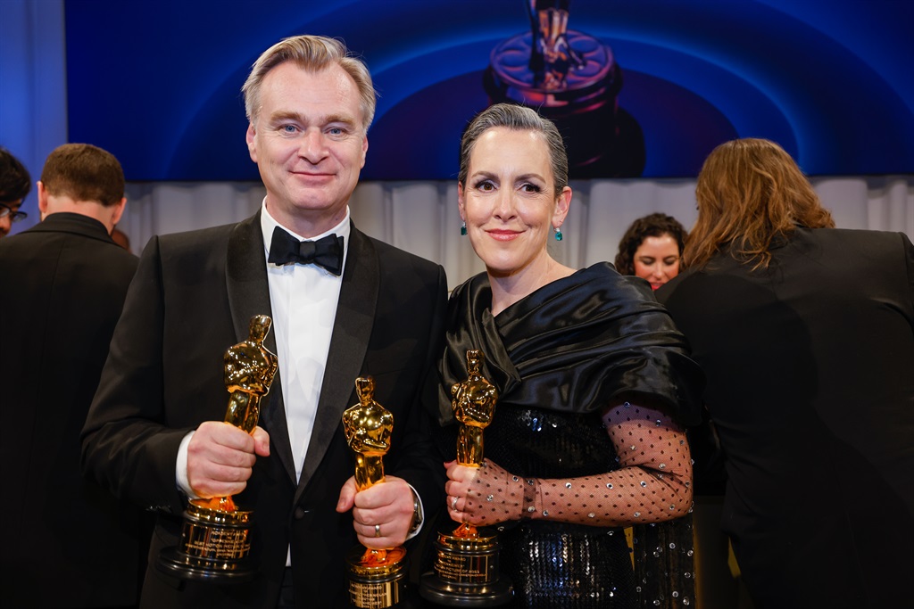 Christopher Nolan and Emma Thomas at the 96th Annu