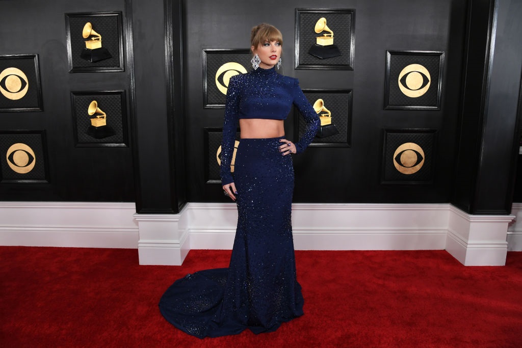 Taylor Swift attends the 65th Grammy Awards in Los