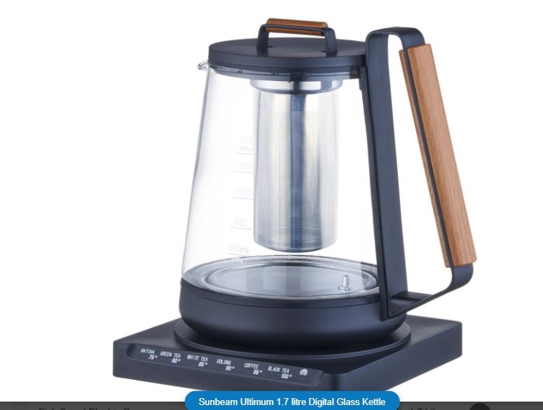 Sunbeam digital glass kettle (Takealot)