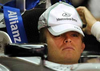 <b>111 STARTS, POLE AT LAST:</b> Germany's Nico Rosberg, driving a Mercedes, has taken the first pole position of his Formula 1 career. <i>Image: AFP</i>