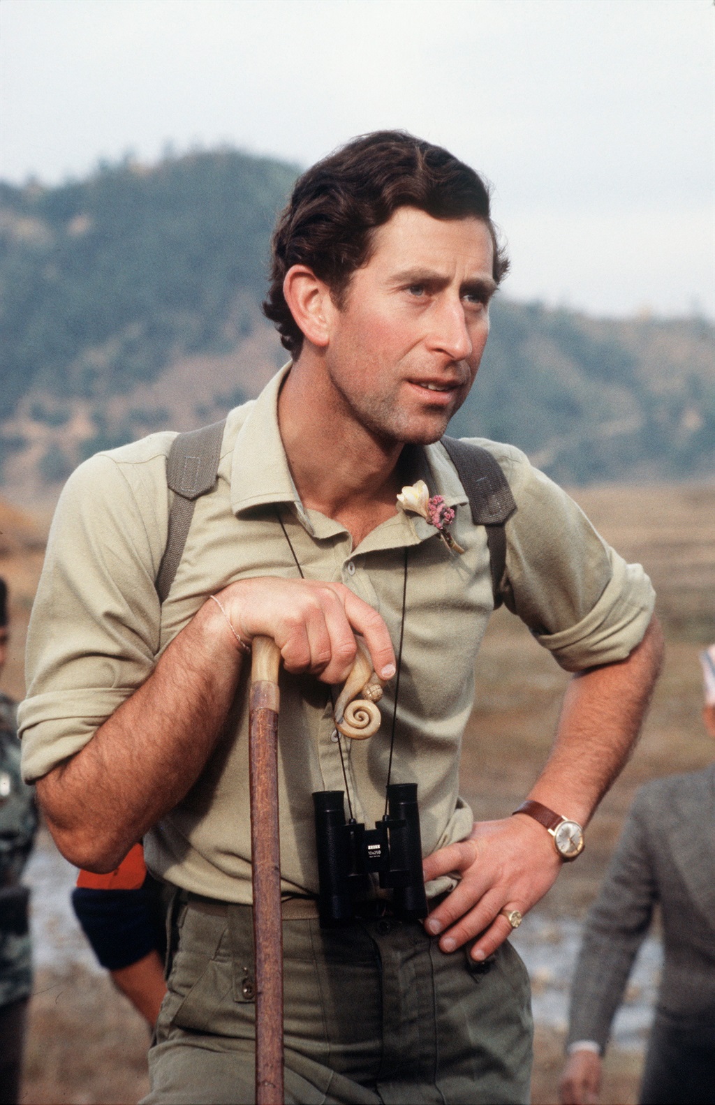 Prince Charles unshaven after three days trekking 