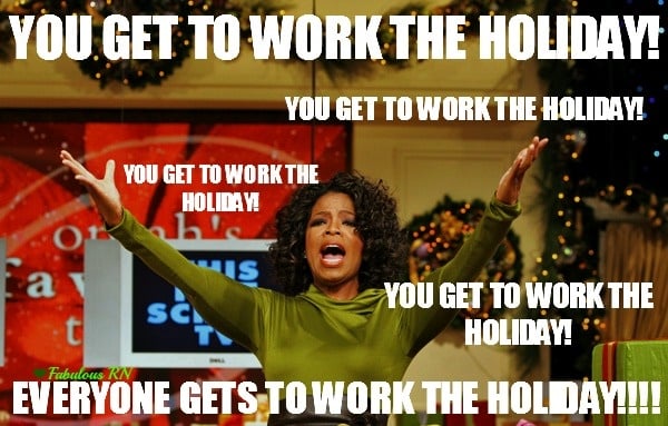 working through holiday memes