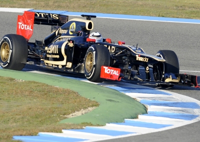 <b>BACK ON TRACK:</b> Lotus' chassis issues are apparently resolved as the team is testing in Barcelona.