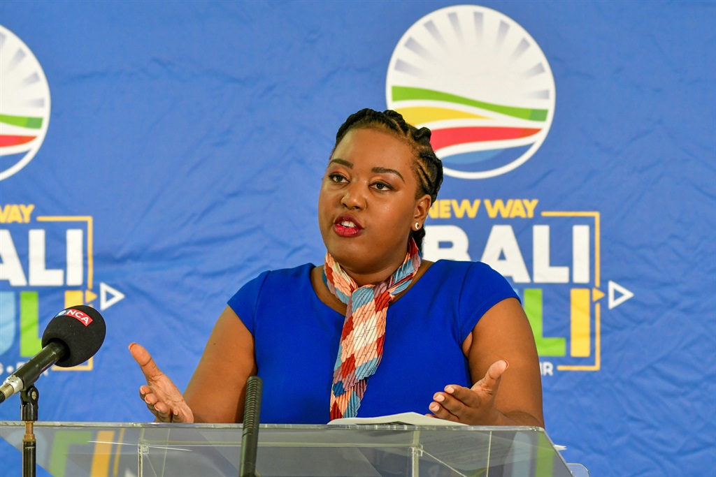 Mbali Ntuli op 'n nuuskonferensie in Durban in August 2020. Foto: Gallo Images