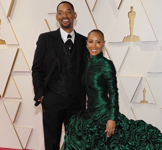 Will Smith and Jada Pinkett Smith at the Oscars. W