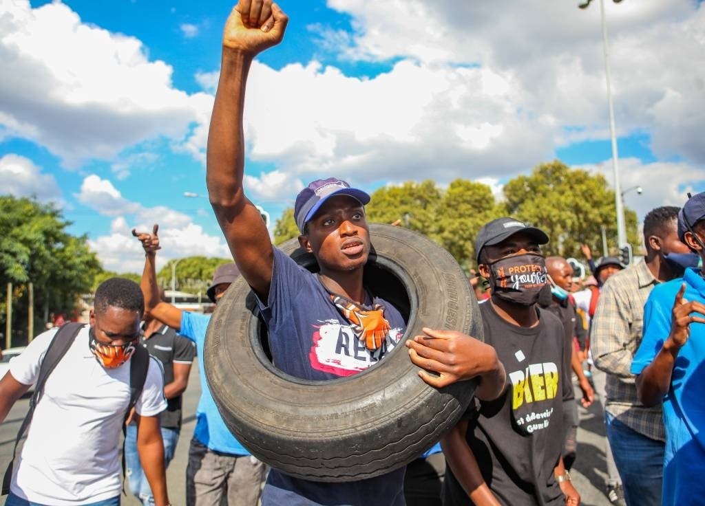 Wits students during a protest.
Sharon Seretlo, Gallo Images
